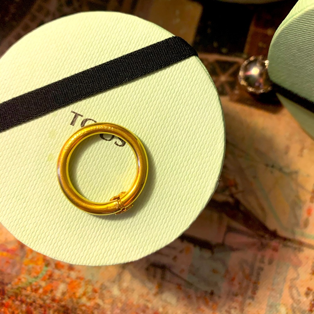 Authentic Tous Vermeil bracelet ring